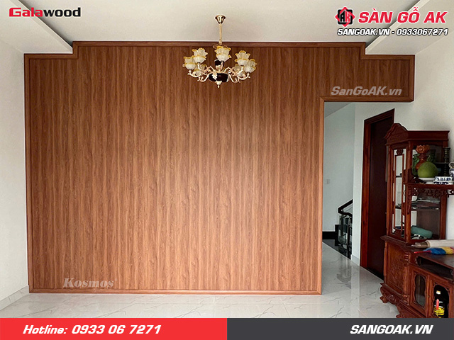 Tấm vách ngăn nhựa vân gỗ vàng cam Galawood VN-906